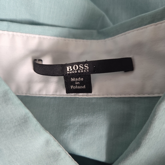 Hugo Boss Mint Cotton Button Down Shirt - Picture 7 of 8
